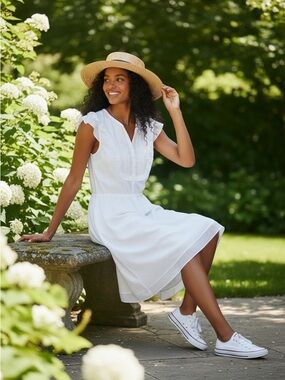 Marc Jacobs white cotton summer dress